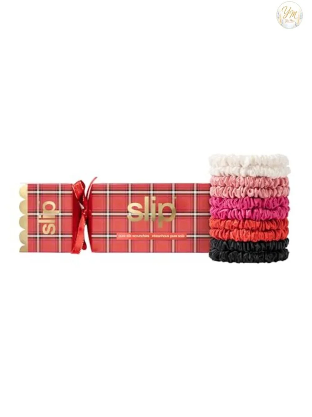 100% Mulberry Silk Hair Ties, Set of 10, Anti-Frizz Scrunchie